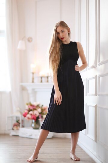 style a black maxi skirt