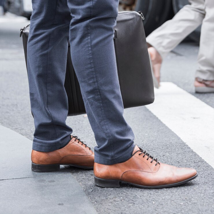 oxford shoes with gray chinos
