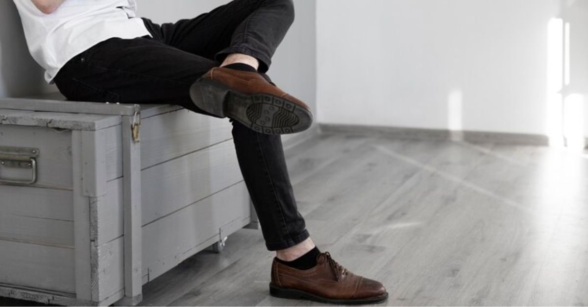 Grey Shoes with Dark Grey Jeans