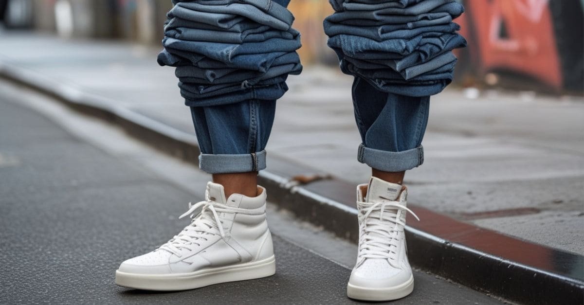 Stacking Jeans with Sneakers
