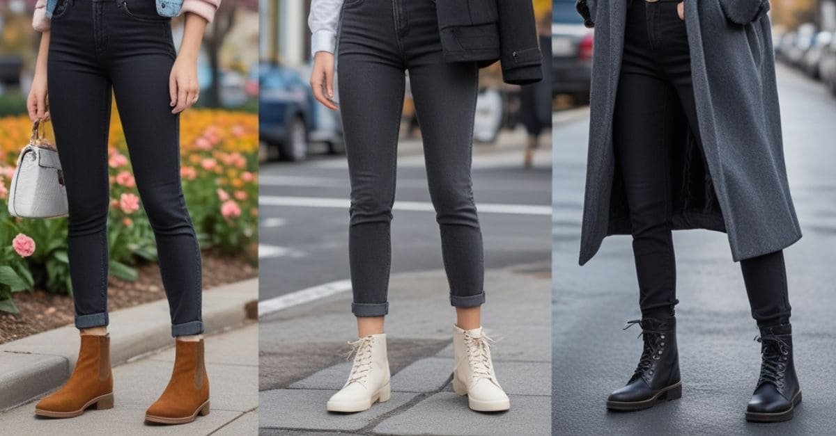 Style Black Jeans with Boots