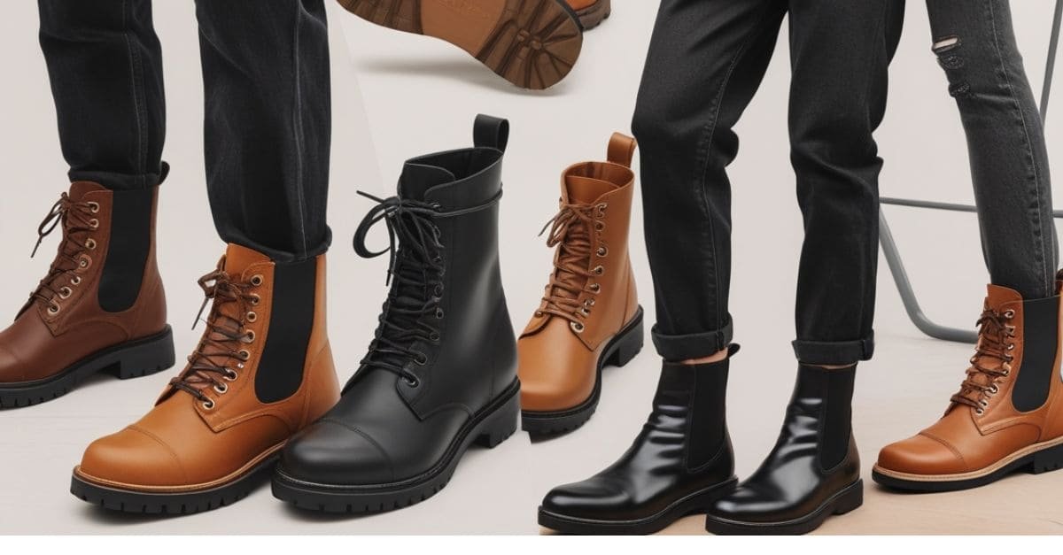 Ttan boots with black jeans