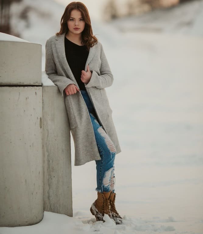 Winter Styling Black Jeans and Shoes