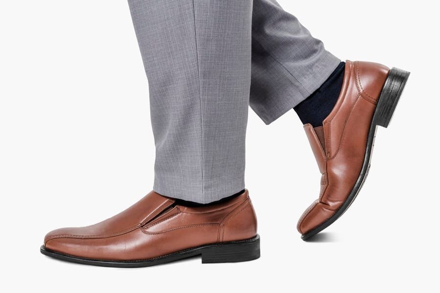 Brown Shoes with a Grey Suit