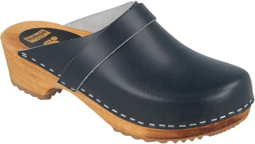 leather, rubber, and wood Shoes